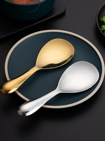 onlycook 家用不銹鋼飯勺 電飯煲飯鏟米飯公勺大號盛飯勺子食品級