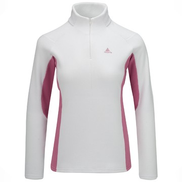 女款循環SOLAR-FLEECE保暖拉鍊衫(A1PS2557WC岩灰胭脂粉/刷毛保暖/素面百搭/雙面刷毛/樂遊戶外)