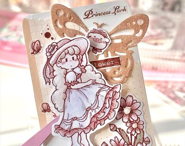 【第7彈春甜】可愛人物輕復古 和紙特油拼貼手帳膠帶