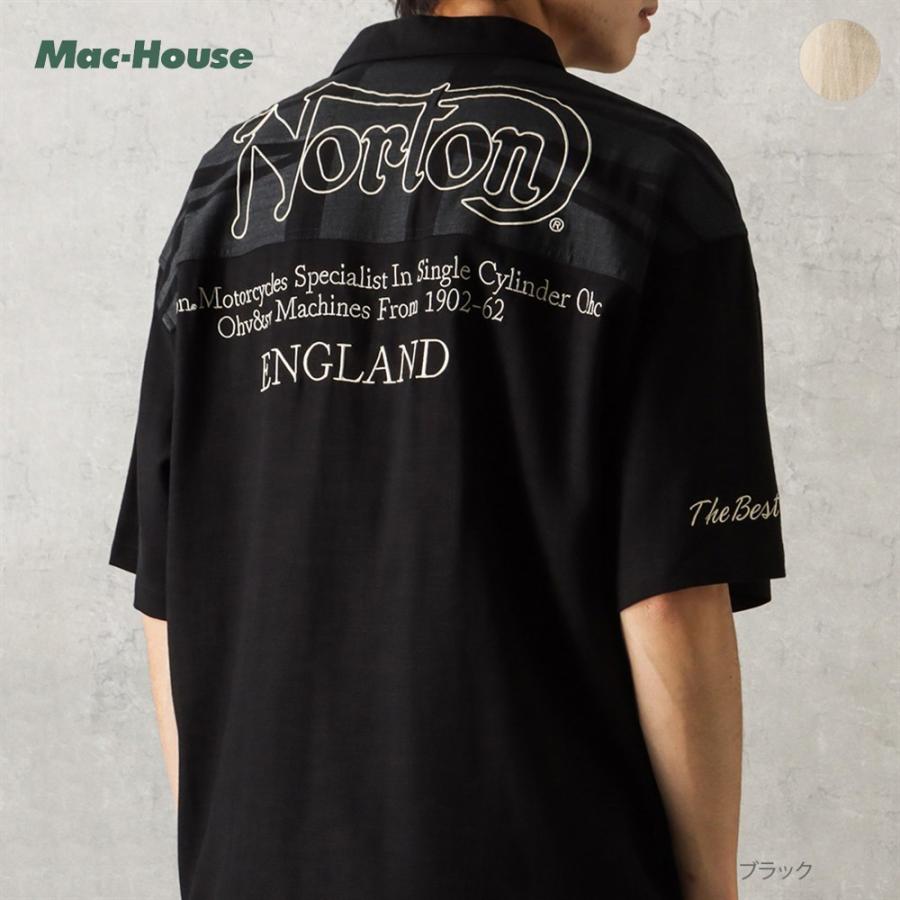 98183 ノートン 五分袖シャツ 黒 L 98183 ノートン 五分袖シャツ 黒 L