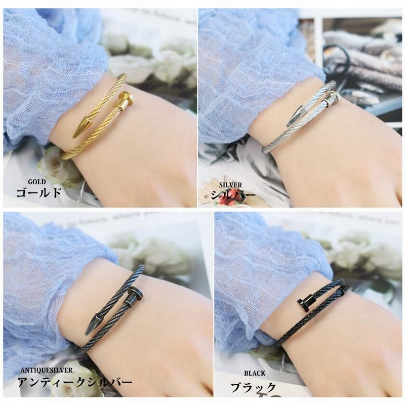 クロムハーツ 釘型バングル 女性用