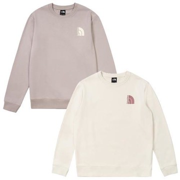 The North Face 北面 長袖上衣 女裝 大學T 灰粉/米【運動世界】NF0A8AT01OA/NF0A8AT0QLI