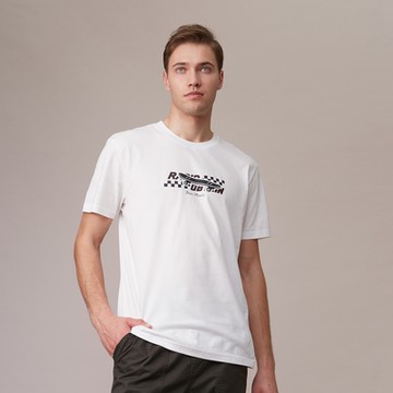 GIORDANO 男裝Outdoor系列印花上衣 - 13 皎白