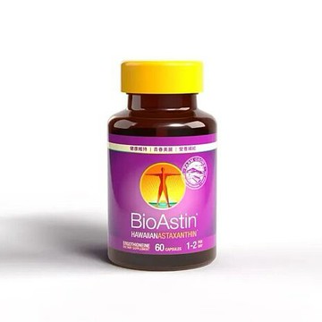 【BioAstin】紅藻蝦紅素賦活膠囊60顆/瓶.每日營養補給.外食.上班族.壓力大.易