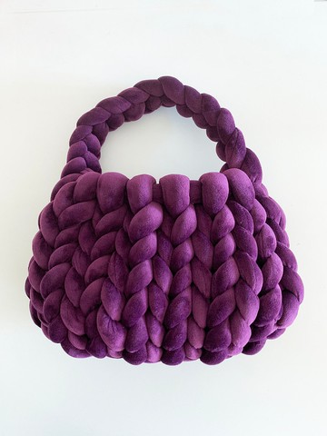 手編絲絨單肩袋