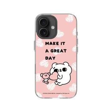 iPhone 16 Clear Case（相機按鈕） 透明 - 爽爽貓 Song Song Meow by SECOND - Make it a great day