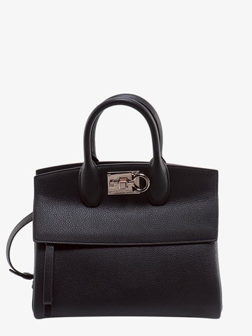 Textured leather the studio handbag with iconic gancini closure - FERRAGAMO - gender_Woman