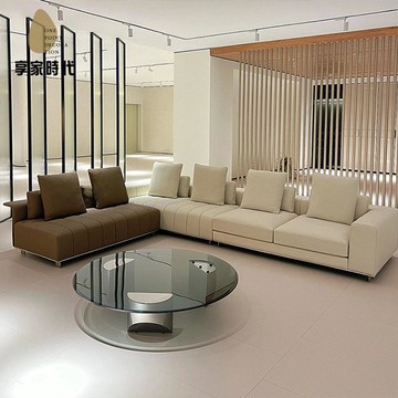 免運費 現代簡約 酒店品質 天鵝絨皮 轉角沙發 組合模塊 X1219