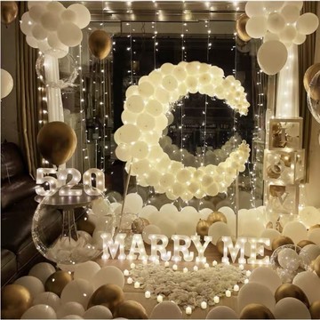 【GIFTME5台灣現貨】浪漫求婚氣球套組 附教學影片 氣球 完整配套 一組搞定 求婚 告白 生日慶祝 派對佈置 派對