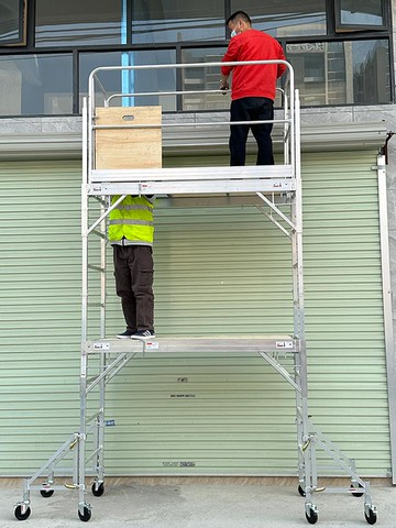 【全網低價 可打統編】鋁合金腳手架移動平臺廠家直銷帶輪子移動平臺梯子建筑工地建筑組合馬凳