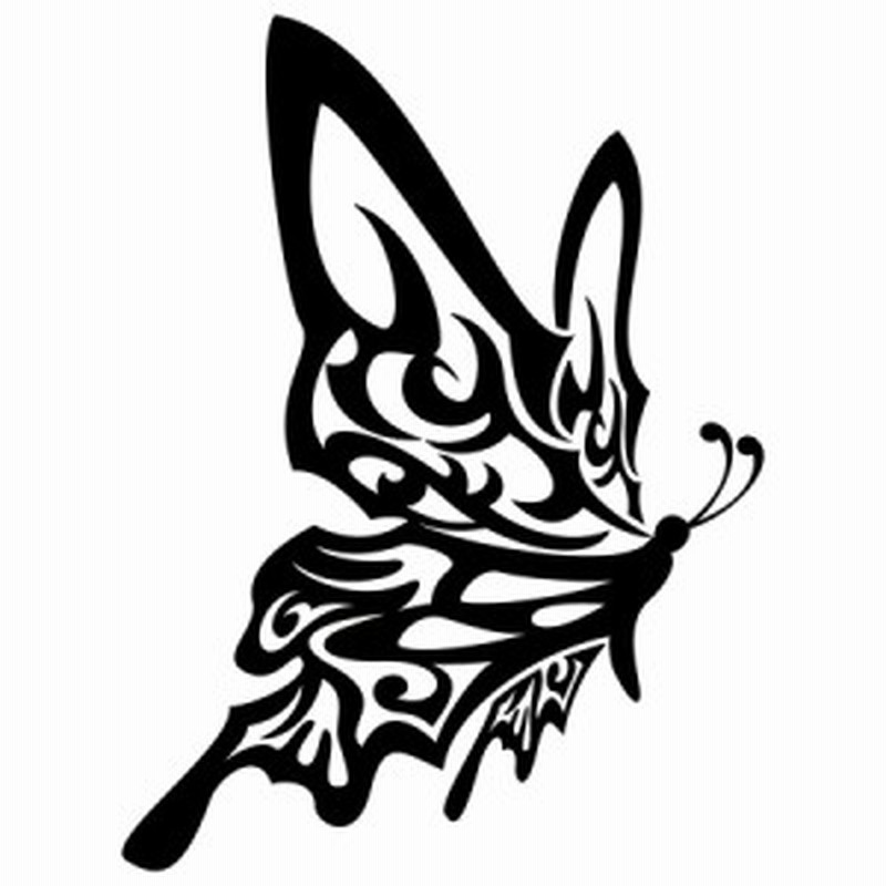 車ステッカー カーステッカー 車用 カー用品 蝶 バタフライ トライバル 16 右向き サイズl カッティングステッカー 全12色 おしゃれ ユ 通販 Lineポイント最大3 0 Get Lineショッピング