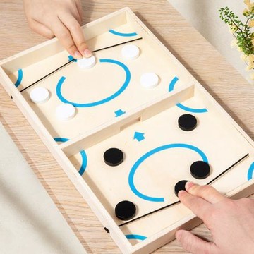 跨境新款彈彈棋曲棍球游戲兒童益智手眼協調能力訓練木制玩具批發