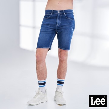 Lee 男款 涼感 901 牛仔短褲 中藍洗水