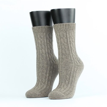 【FOOTER除臭襪】Light．素色輕量休閒羊毛襪-女款(W189M-奶茶棕)