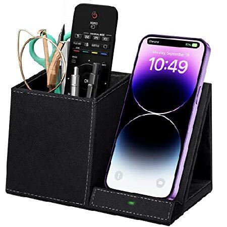 Desk Supplies Organizer, Multi-Functional Pencil Pen Holder with Wireless Charger, Desktop Stationery Organizer, Home Office Supply Storag(並行輸入品)