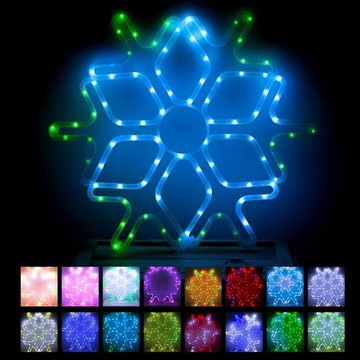MODACore 摩達客 - LED數碼60大雪花造型燈-彩光變幻-附贈遙控器-聖誕燈情境裝飾燈