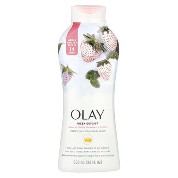 Olay, 美肌沐浴露，清爽白草莓薄荷，22 液量盎司（650 毫升）