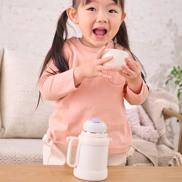 akachan honpo - 學習水壺400ml-白色