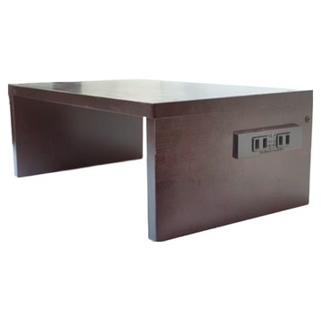 雙插座增高架 螢幕增高架  29cm  胡桃色  1個