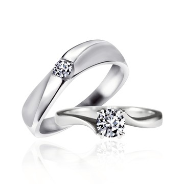 ides愛蒂思 幸福圍繞。30分與10分E/VS1八心八箭完美3EX車工鑽石對戒/求婚結婚戒