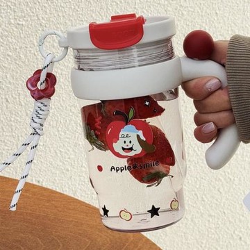 水杯女生辦公室大容量帶掛件夏天高顏值冰霸杯吸管泡茶可愛杯