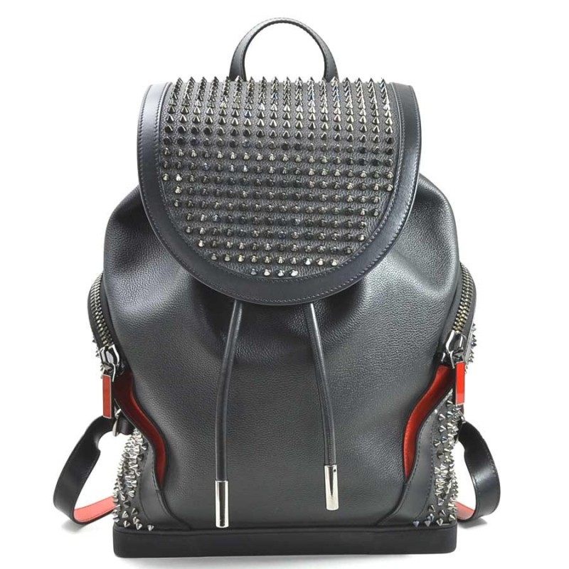 クリスチャンルブタン Christian Louboutin リュック Explorafunk Backpack レザー/メタル ブラック×レッド |  LINEブランドカタログ