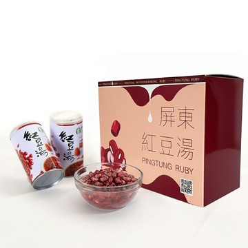 【屏東縣農會】屏農紅豆湯禮盒X1盒. (320g-12入-盒), 超商取貨限購一組