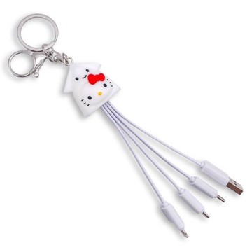 【震撼精品百貨】Hello Kitty 凱蒂貓~日本三麗鷗SANRIO KITTY多接頭充電線/傳輸線-魷魚*26832