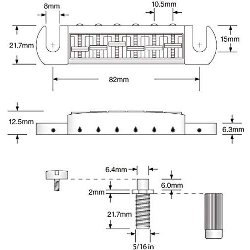 TONEPROS (トーンプロズ) ギター用ブリッジ AVT2G-N