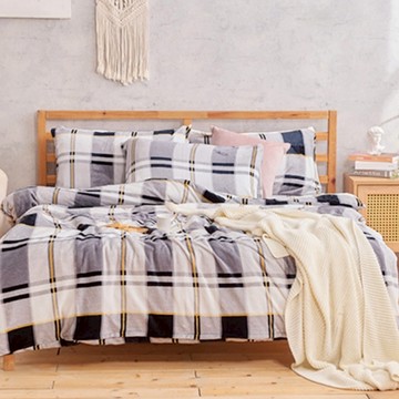 【廠商直送】iHOMI法蘭絨單人床包兩用被組-布萊克