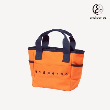 【and per se】橘色多用途收納托特包 DGU0J712