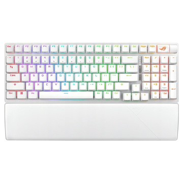 ASUS 華碩 REPUBLIC OF GAMERS ROG Strix Scope II 96 Wireless 無線電競鍵盤  白色  青軸