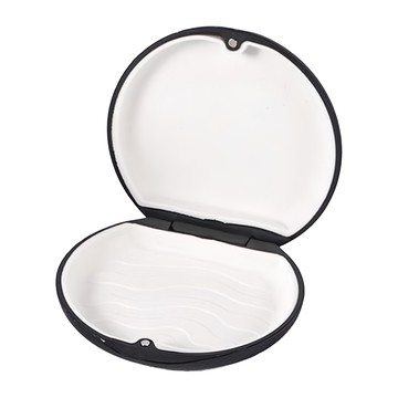 磁吸款隱形牙套盒/維持器收納盒/攜帶牙套盒/假牙盒/隱適美專用盒-無鏡子-黑色  1個