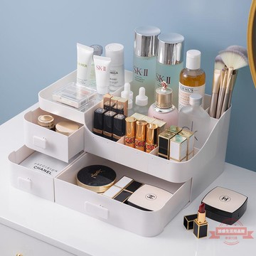 收納盒抽屜式化妝品大號整理桌面梳妝臺塑料口紅置物架整理盒代發