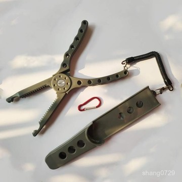 好收納魚夾 魚夾 夾子 夾魚器 可夾臭肚 白帶 各式危險魚類 路亞多功能控魚器PC大物路亞鉗漁具配件全套失手繩釣魚鉗子💖