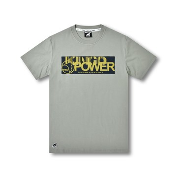 KINGO男女款｜綠卡其異材質印花T恤 511128