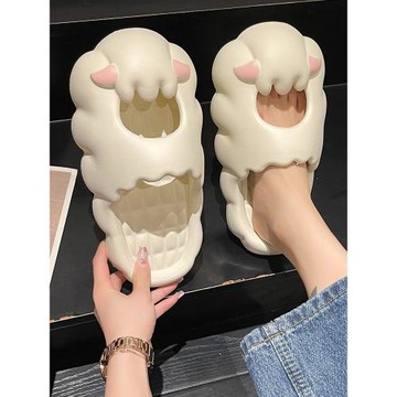 拖鞋女夏季室內可愛小羊厚底踩屎感防滑透氣包頭涼拖鞋ins風外穿