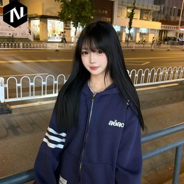 【Nico】✨精緻衛衣✨ 拉鏈連帽衛衣 純棉華棉複合 多色可選 刺繡設計 寬鬆休閒 女裝上衣 闆娘優選 品質優先 日常款