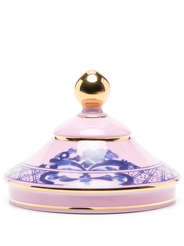 GINORI 1735 - graphic-print porcelain lid - unisex - Porcelain - One Size - Purple
