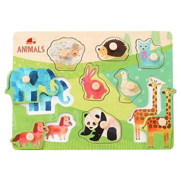 Ed.Inter 木質拼圖-動物百科  9片  1組