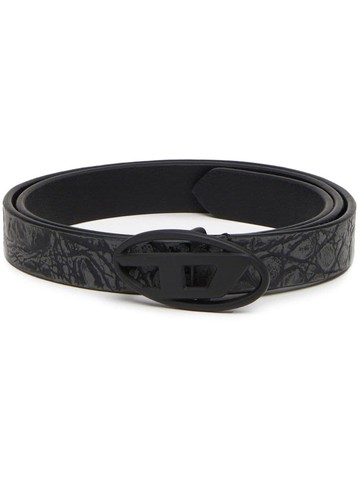 Diesel - B-1DR 20 textured-leather belt - women - Calf Leather - 70 - Black