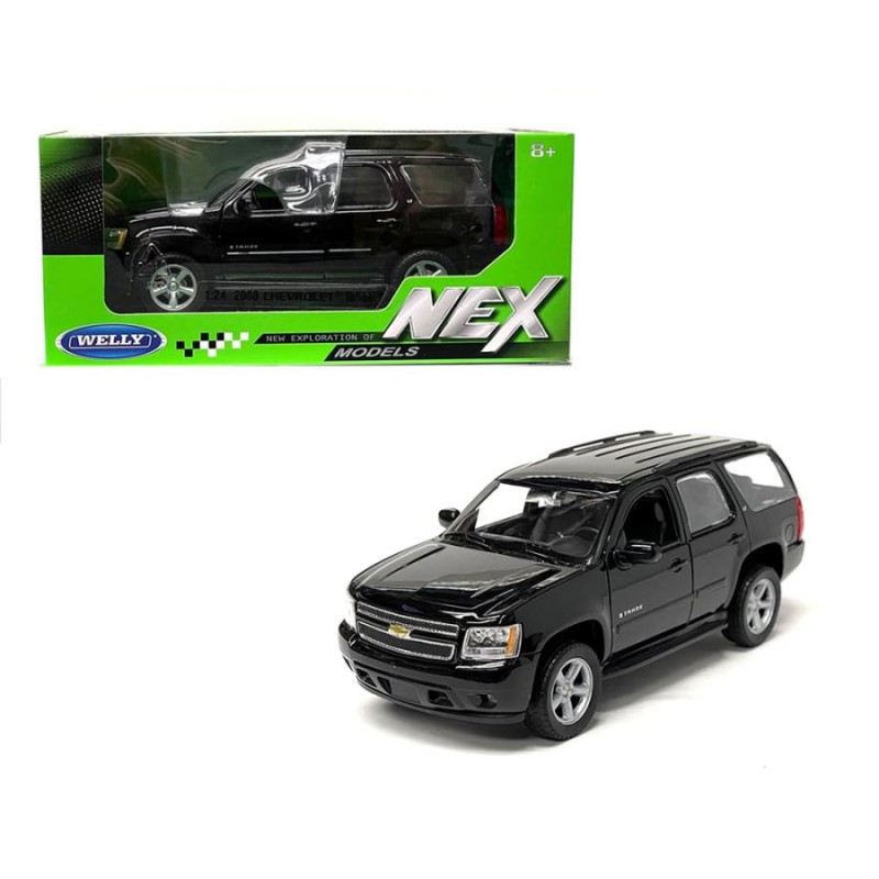 ミニカー 1/24 WELLY 2008 シボレー・タホ 黒色 （ノーマル仕様）SUV