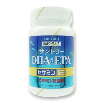 suntory三得利魚油 dha&epa+芝麻明e(台灣公司貨)(120顆/瓶)