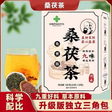 桑茯茶免煮版九味精選原材好料三角包沖泡養生茶新款正品