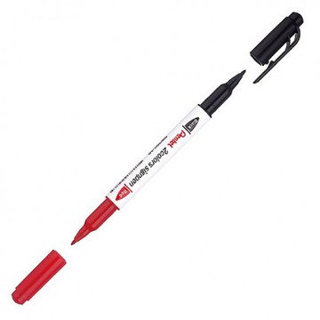 【 Pentel 飛龍 】雙色簽字筆(黑+紅) 12支/盒 SW380-ABT