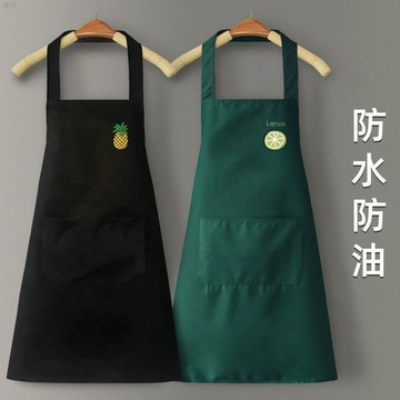 ⚡臺灣出貨⚡圍裙防油新款男女廚房家用做飯網紅韓版餐飲家務圍腰防水工作服