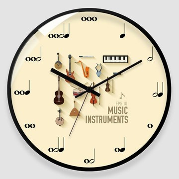 免運/公司貨 鐘 掛鐘 音樂藝術培訓中心教室鐘 表掛鐘 創意簡約音符時尚掛表兒童簡約時鐘 可開發票 全館五折 工廠現貨直銷 新品特價 z11011