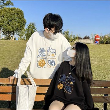 特別的情侶裝秋冬季衛衣2022新款潮流ins超火不一樣百搭情侶衛衣