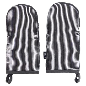 HOLA 和樂家居 簡約條紋隔熱手套 25 x 13 x 1cm 90g  瑪瑙黑  1雙