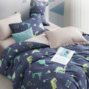 天絲™40支100%萊賽爾纖維 / 四件式兩用被床包組 / 恐龍總動員